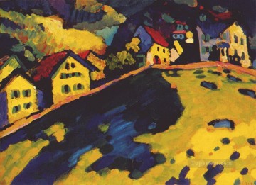 Puramente abstracto Painting - Casas en Murnau Resumen